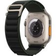 Pasek nylonowy do Apple Watch 1/2/3/4/5/6/7/8/SE/ULTRA 42/44/45/49 MM, Czarny / Zielony