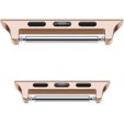 Zapięcie ze stali nierdzewnej do zegarka Apple Watch 1/2/3/4/5/6/7/SE 42/44/45mm, Rose Gold