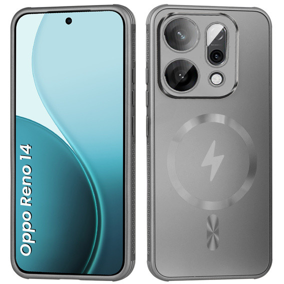 Θήκη για Oppo Reno 14, για MagSafe, με προστασία κάμερας, χρυσό