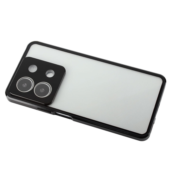θήκη για το Xiaomi Redmi Note 13 5G, Magnetic Dual Glass, μαύρη