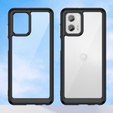 Θήκη για Motorola Moto G73 5G, Fusion Hybrid, διαφανής / μαύρη