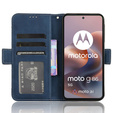 Θήκη με πτερύγιο για Motorola Moto G86 Power 5G, Card Slot, σκούρο μπλε