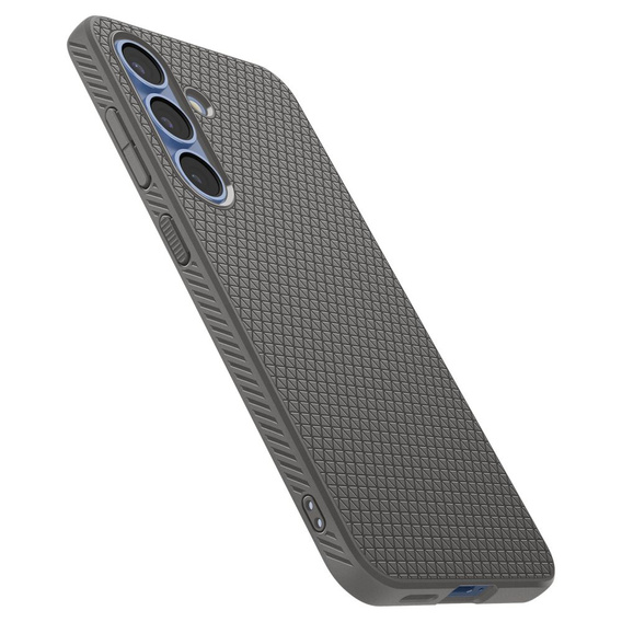 θήκη Spigen για Samsung Galaxy S25, Liquid Air, μαύρη + μετριασμένο γυαλί 9H