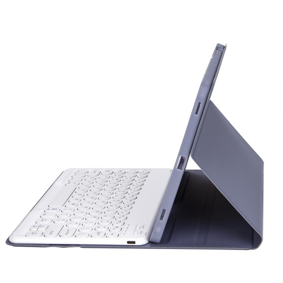 Θήκη + πληκτρολόγιο Galaxy Tab S8 / S7, Pen Slot, μωβ