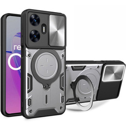 Θωρακισμένη θήκη για Realme C55, CamShield Slide, ασημένια