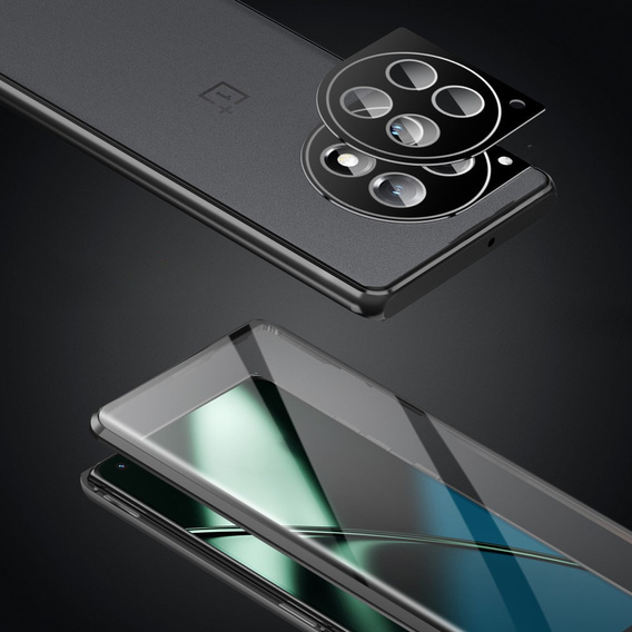 θήκη για το OnePlus 12 5G, Magnetic Dual Glass, μαύρη