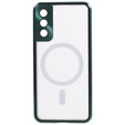 Μαγνητική θήκη MagSafe Dual Glass για Samsung Galaxy S22, πράσινη