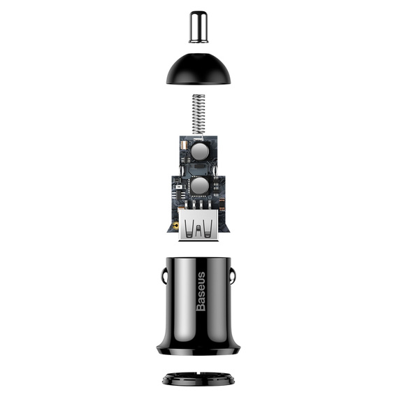 Baseus φορτιστής αυτοκινήτου Grain Pro 2x USB 4,8A για συσκευές που τροφοδοτούνται μέσω USB – καθολικός