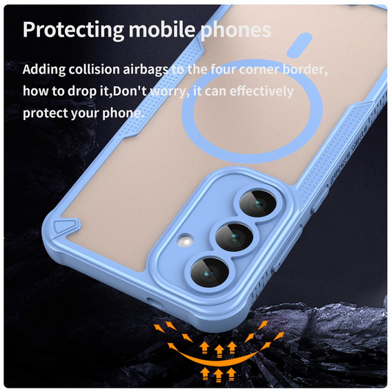 Θωρακισμένη θήκη για Samsung Galaxy S25 FE, για MagSafe, μαύρο ματ