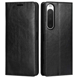 Θήκη με πτερύγιο για Sony Xperia 10 IV, Split Leather Wallet, μαύρη