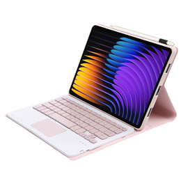 Θήκη πληκτρολογίου για Xiaomi Pad 7 / 7 Pro, TouchPad, ροζ