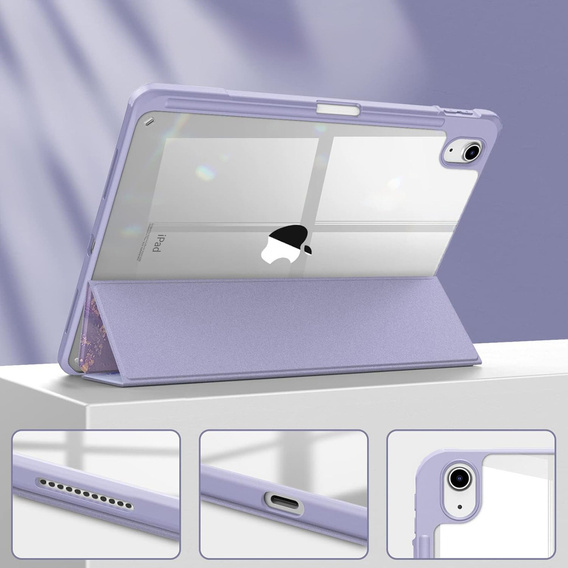 Θήκη για iPad 10.9" 2022 (10 gen.), Smartcase Hybrid, με χώρο για γραφίδα, Marble μωβ