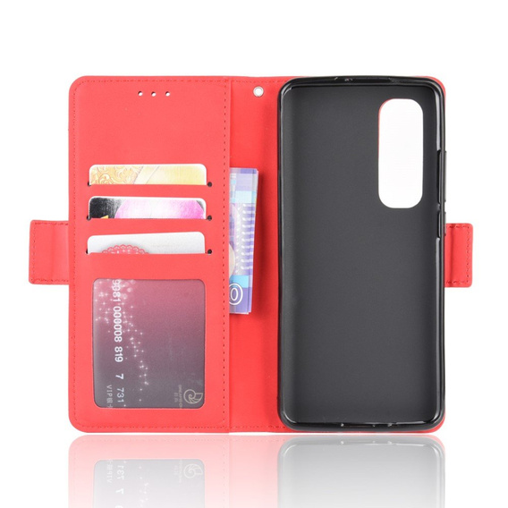 Θήκη με πτερύγιο για Xiaomi Mi Note 10 Lite, Card Slot, κόκκινη