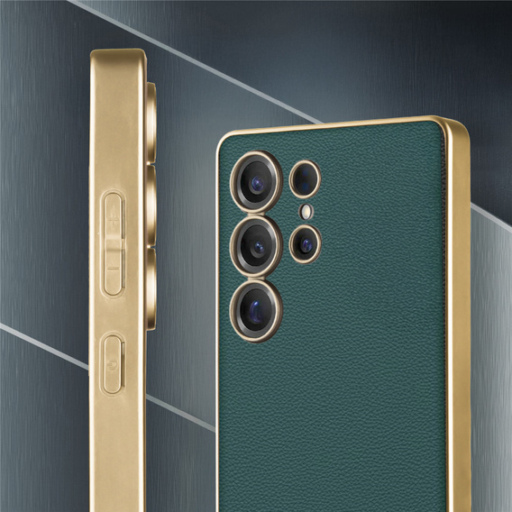Θήκη για Samsung Galaxy S25 Ultra, GKK Leather, πράσινη