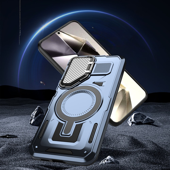 Θήκη για Samsung Galaxy S24 FE, Military MagSafe with camera protection, μπλε