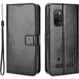 Θήκη με πτερύγιο για Ulefone Armor X10 / X10 Pro, Crazy Horse Wallet, μαύρη