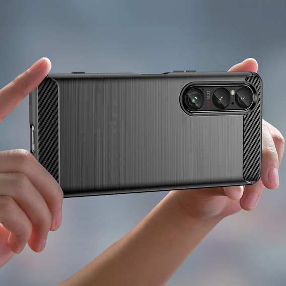 Θήκη για Sony Xperia 1 VI, Carbon, μαύρη