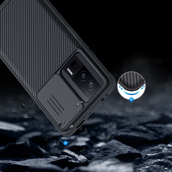 Θήκη για Poco F5 Pro, θωρακισμένη Nillkin, CamShield Pro, μαύρη