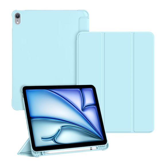Θήκη για iPad Air 13" 2025/2024 (7/6 gen.), Smartcase με χώρο για γραφίδα, μπλε