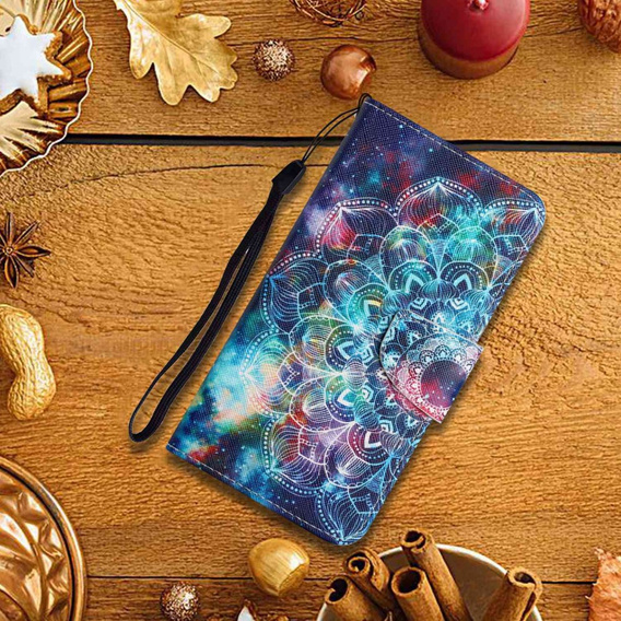 Θήκη με πτερύγιο για Xiaomi Redmi 13C / Poco C65, Wallet, Starry Mandala, μπλε