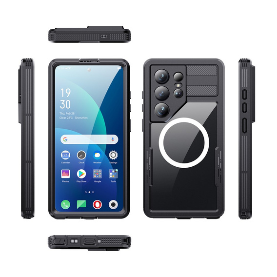 Αδιάβροχη θήκη Redpepper MagSafe για Samsung Galaxy S26 Ultra, μαύρη