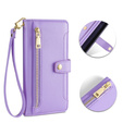 Θήκη με πτερύγιο για Xiaomi Redmi Note 13 Pro+, Wallet Zipper Pocket, μωβ