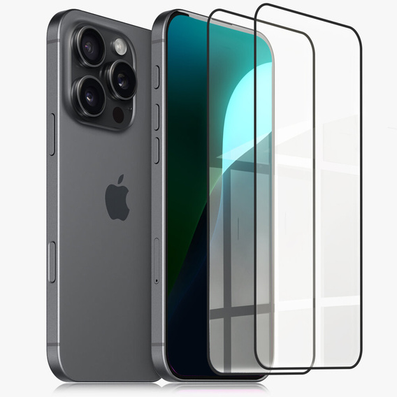 2x Μετριασμένο γυαλί ERBORD 3D για iPhone 17 Pro/17/16 Pro πλήρης οθόνη