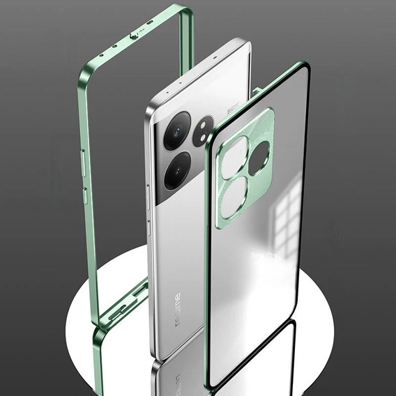 Θήκη για Realme GT 6 / 6T, Frame Case, πράσινη