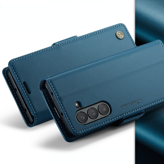 CASEME flip case για Samsung Galaxy Z Fold6 5G, Litchi Wallet, μπλε