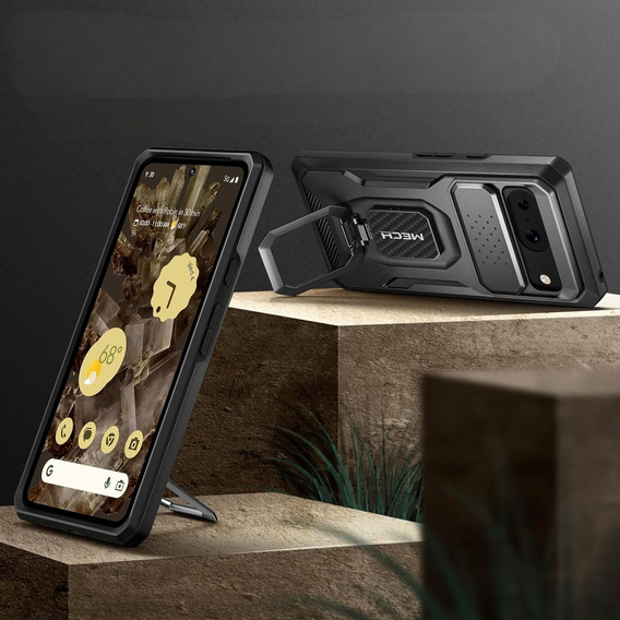 Θήκη για Google Pixel 8, Tongate MECH Series με βάση στήριξης, μαύρη