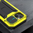 Θήκη για iPhone 13 Mini, R-JUST CamShield Slide, θωρακισμένη, κίτρινη / μαύρη