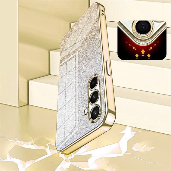 Θήκη Glitter Case CamShield για Samsung Galaxy A57 5G, χρυσή