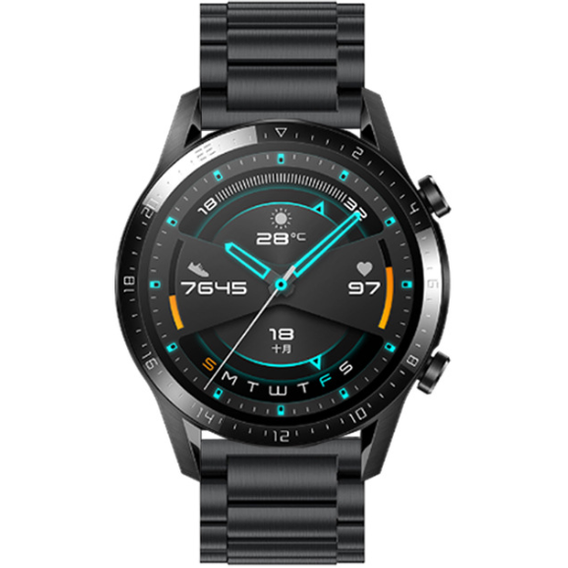 Λουράκι για HUAWEI WATCH 2 3 4 5 GT GT2 GT3 GT4 GT5 PRO GT2e 2e 46MM 48MM μαύρο