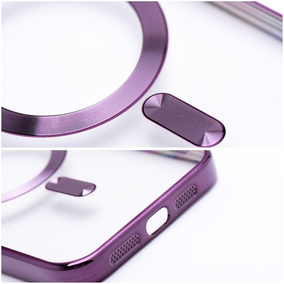 Θήκη για iPhone 16 Pro Max, Electro MagSafe, μωβ + Γυαλί για την οθόνη