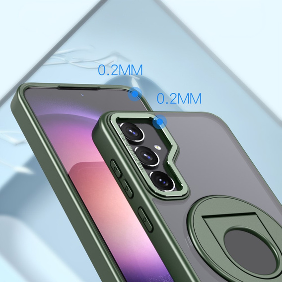 Θήκη για Samsung Galaxy S23 FE, Military Magnet, για MagSafe, πράσινη