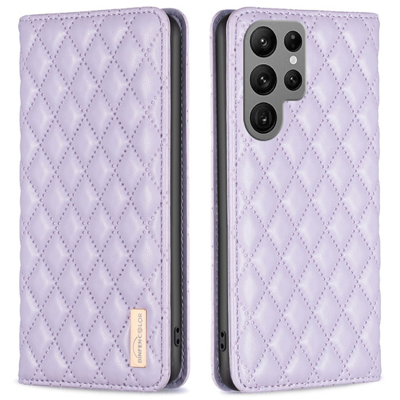 Θήκη με πτερύγιο για Samsung Galaxy S25 Ultra, Wallet, BINFEN COLOR, μωβ