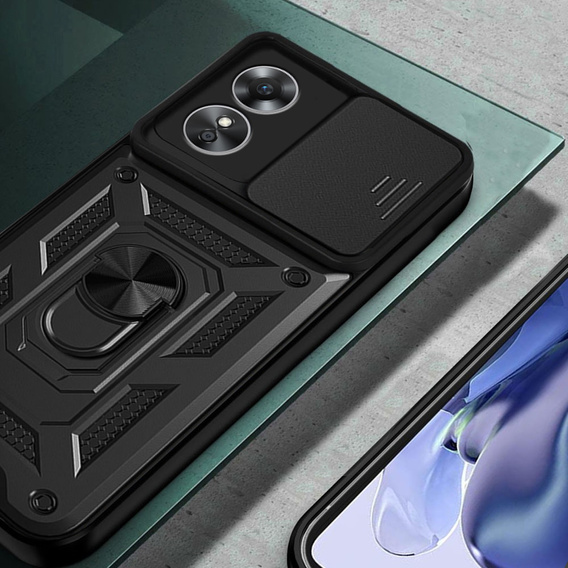 Θήκη για Oppo A17, CamShield Slide, μαύρο
