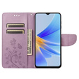 Θήκη με πτερύγιο για Oppo A17, Butterfly, μωβ