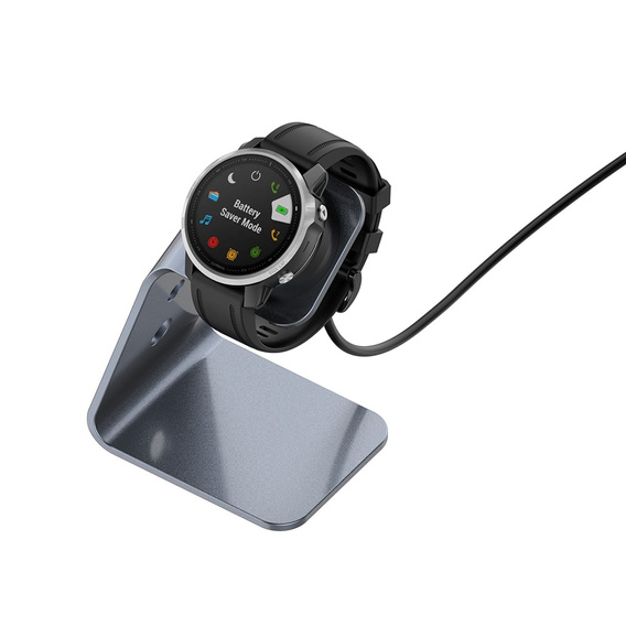 Σταθμός σύνδεσης USB αλουμινίου για Garmin Fenix 7/7S/7X/6/6X/6S, γκρι