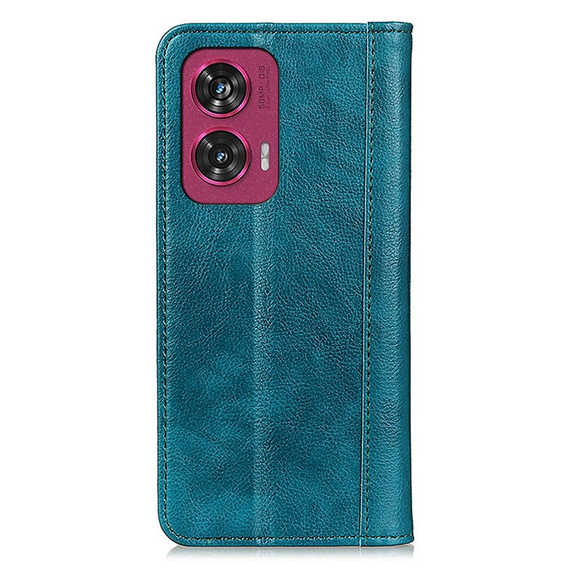 θήκη με πτερύγιο για Motorola Edge 50 Fusion 5G, Split Leather, πράσινη