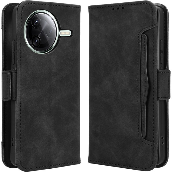 Θήκη με πτερύγιο για Xiaomi Poco F7 Ultra, Card Slot, μαύρη