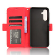Θήκη με πτερύγιο για Samsung Galaxy A25 5G, Card Slot, κόκκινη