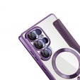 Θήκη με πτερύγιο για Samsung Galaxy S25 Ultra, RFID Wallet MagSafe CamShield, μωβ