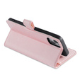 Θήκη με πτερύγιο για iPhone 14, Wallet Zipper Pocket, ροζ