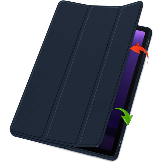 Θήκη για Samsung Galaxy Tab S10 FE+ Plus, Smartcase με χώρο για γραφίδα, σκούρο μπλε