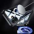 Θήκη για iPhone 16, Shockproof, με γυαλί, για MagSafe, μαύρη