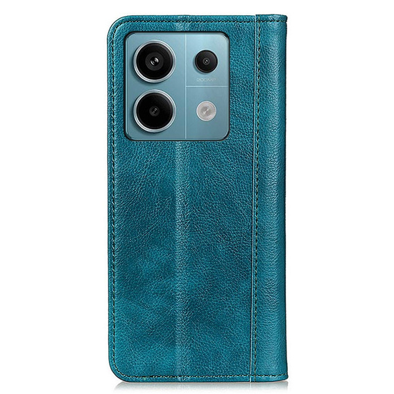 Θήκη για Xiaomi Redmi Note 13 Pro 5G, Wallet Litchi Leather, πράσινη