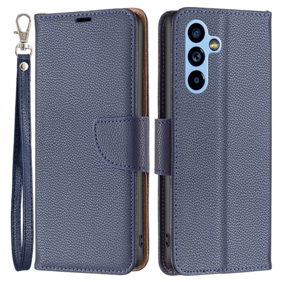 Θήκη με πτερύγιο για Samsung Galaxy A54 5G, Wallet Litchi Magnet, σκούρο μπλε