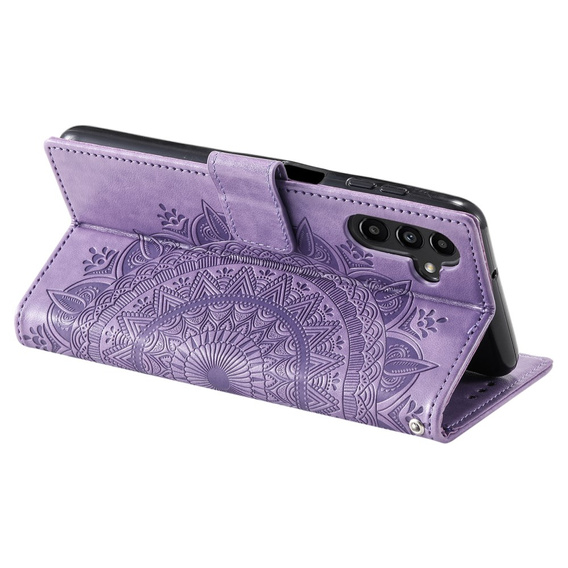 Θήκη με πτερύγιο για Samsung Galaxy A34 5G, Mandala, μωβ