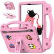 Παιδική θήκη για Samsung Galaxy Tab S7/S8/S9, Cute Patterns, με βάση, ροζ